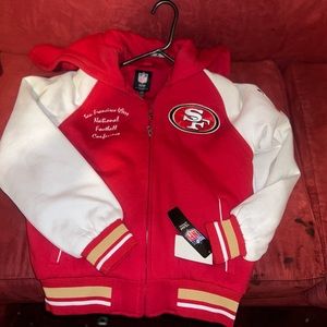 Authentic 49ers hooded coat.